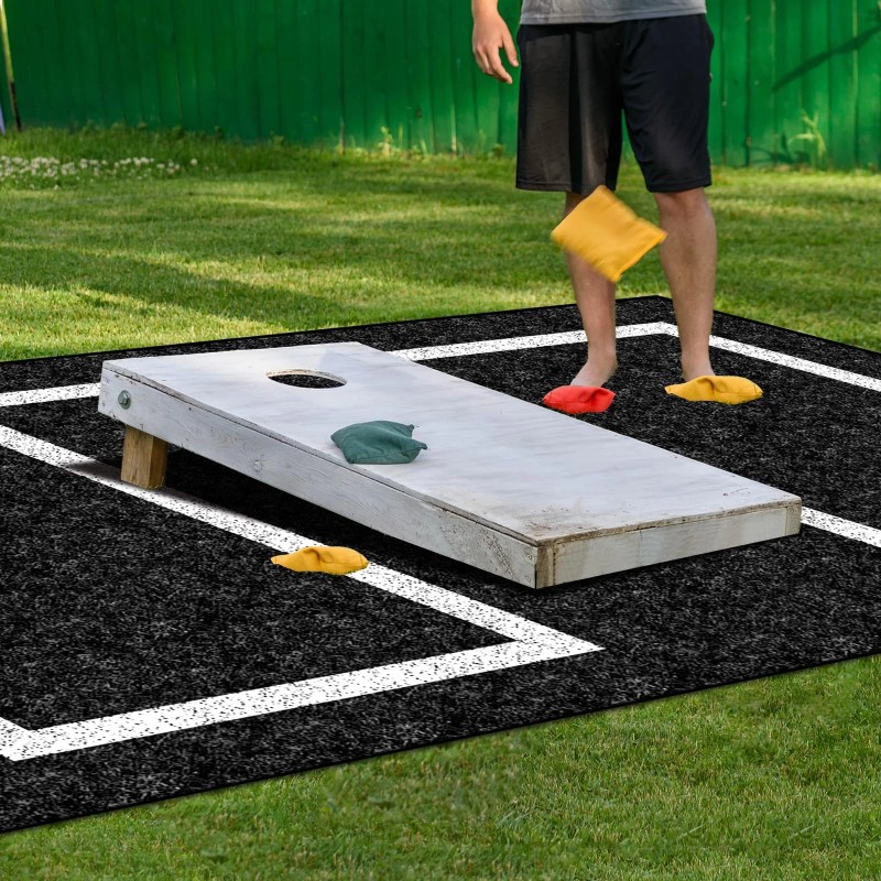 Keoholi 2 Packs Cornhole Mats 5 x 8 Ft Felt