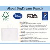 BagDream 16x6x12 Inches 50Pcs White Kraft Paper Bags with Handles