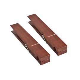 UVKDEENK Wood Towel Hooks for Bathroom, Farmhouse Bath Robe Towel Holder, Vintage Handmade Wooden Wall Mounted Towel Racks for Kitchen Home Storage Decor (Dark Brown, L)