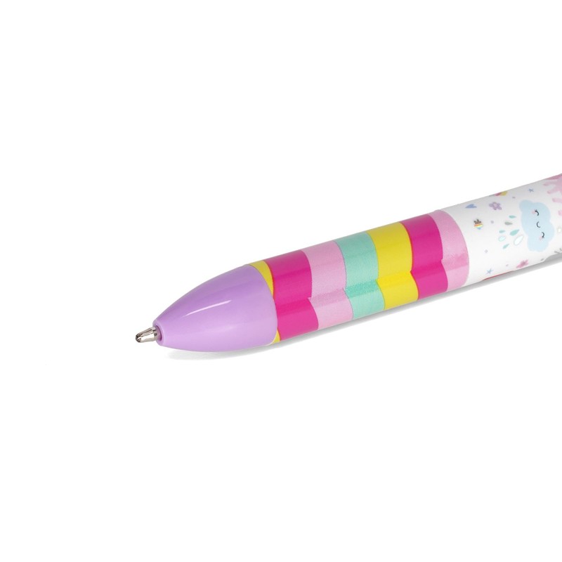 Legami - Two Tone Click&Clack Pen, Purple and Pink Ink,