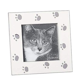 Roman Giftware Inc., Caroline Collection, Pets, 4.5" H CAT PAW Print Frame,Religious, Inspirational, Durable (4x1x4)
