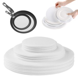 Thick Felt Plate Dividers, 72 Pack Felt Plate China Storage Dividers Protectors Round Plate Separators Pads with 3 Sizes, Dish Storage Protectors Pads for Packing Stacking Cookware (White)