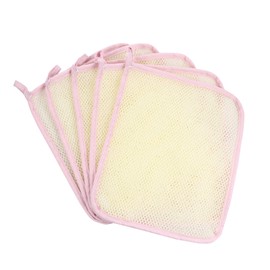 Gogogmee 5Pcs Nylon Exfoliating Wash Cloths for Body Scrub and Face Clean Durable Bath Towels with Reinforced Edges for Exfoliating Skin and Lathering Soap Shower Gel