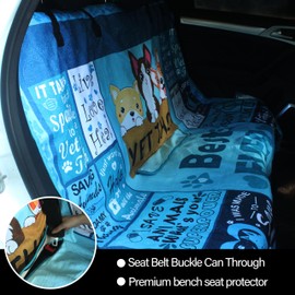 Hirritale Waterproof Back Seat Cover for Dogs and Kids, Car Seat Protector Under Baby Car Seat, Child and Dog Car Seat Cover Blanket for Rear Bench(Vet Tech Gift, Rear Bench Seat Towel)