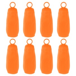 PATIKIL 8 Pack Silicone Travel Sleeves for Toiletries Elastic Leak Proofing Bottle Cover Travel Essentials for Women Men Travel Size Toiletries, Orange