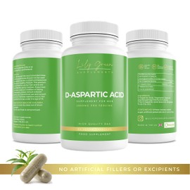 Lily Green | D-Aspartic Acid 2000mg per Serving | 90 Vegan Capsules | Boost for Men | Pure DAA | High Strength | No Artificial Fillers | Made in UK