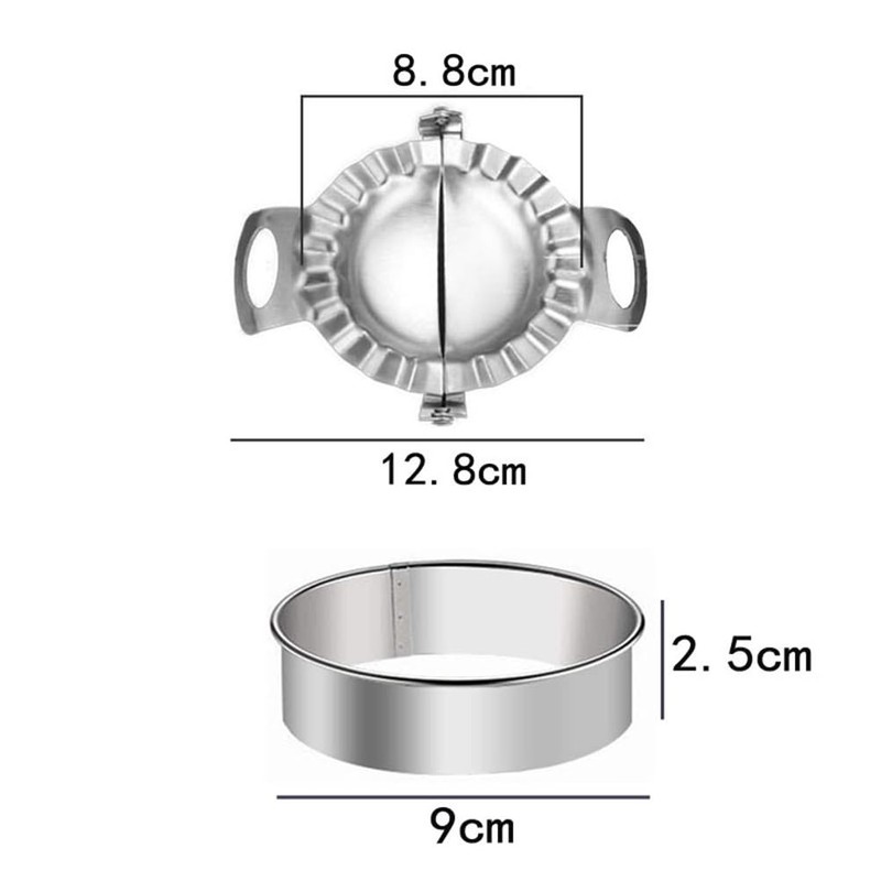 ABOOFAN 2pcs Dumpling Maker Set Stainless Steel Dumpling Mould Ravioli