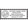 Shiny Green Notary Stamp | Self Inking, Printer S-844, 2.3x0.81