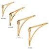 EDUWURXS Ironbridge Brass-Plated Shelf Brackets | Heavy Duty Wall Brackets