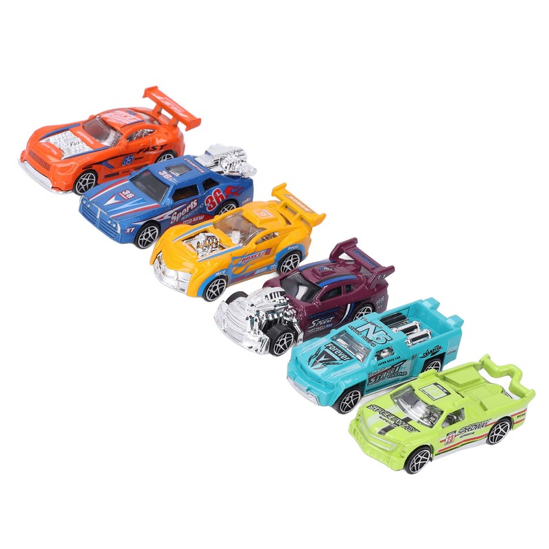 6pcs 1:64 Scale Alloy Racing Cars Set High Simulation Collectible
