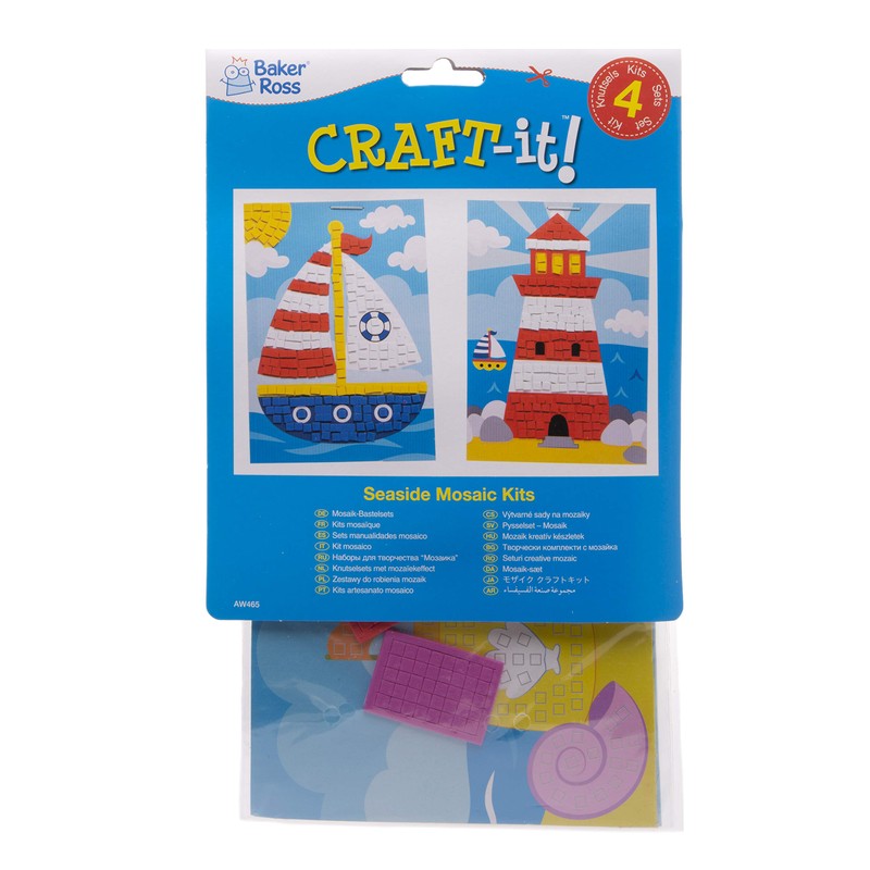 Seaside Mosaic Picture Kits (Pack of 4)