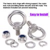 8Pcs 304 Stainless Steel M16 Male Thread Lifting Ring Eye