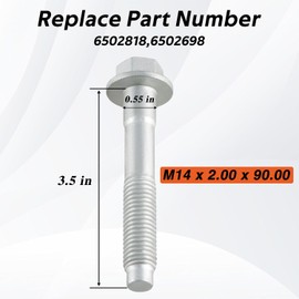 KPALAG Pair of M14 Front or Rear Shock Absorber Mount Bolt & Nut Kits Compatible with Dodge Ram1500,Ram2500,Ram3500,Ram4500,Ram5500 Replace#:6502818, 6502698