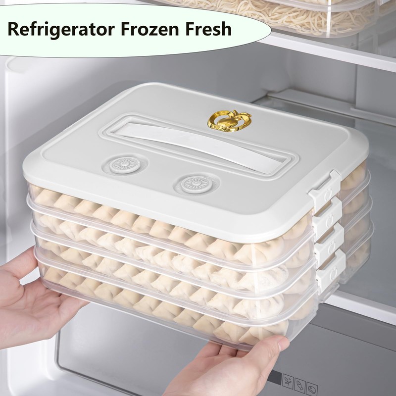 Rzmyencg 4-Layer Food Storage Containers with Lids,Cookie Storage Containers,Good Sealing