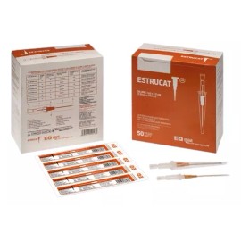 ESTRUCAT Catéter Calibre 14 G Naranja Venoclisis 50 Piezas Grat