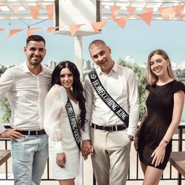 JXYCBZYing 2 Pcs Homecoming King and Homecoming Queen Sash with Silver Foil, Black Prom Party Sash, Prom Sashes for High School Dance King, Queen, Prom Court Sashes