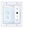 RiteAV CAT7 USBC Recessed Wall Plate Cable Concealer Management Kit