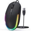 seenda Maus mit Kabel, PC Computermaus mit Kabel, 1600 DPI