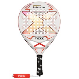Padel Racket at Pro Cup Genius 2023 by Miguel Lamperti | Total Performance Series Teardrop Pala Padel | Advanced Pulse System & Smartstrap Technology | 3K Fiber Glass Silver w/ HR3 Core Pala de Padel