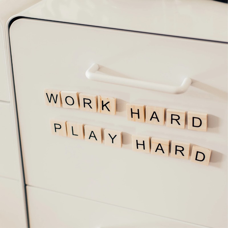 Stiles 100 Pieces Magnetic Letter Tiles, Wooden Magnetic Letters for