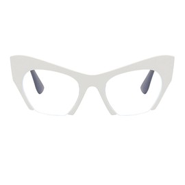 DOERAYMI Cat Eye Blue Light Blocking Glasses Women Vintage Fashion Semi-rimless Eyeglasses