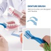 Kopinma Pack of 12 Denture Brush Hard Denture Cleaning Brush