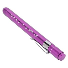 Pluma de Luz LED Médica, Inspección de Aleación de Aluminio Bola de Acrílico Indicador de Burbuja Luz de Pluma Médica para Médico para Bolsillos (Púrp