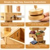 3-Tier Rotating Bamboo Tea Bag Organizer Carousel, Holds 108 Tea