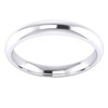 Unisex Sterling Silver 3mm Super Heavy Court Shape Polished Wedding