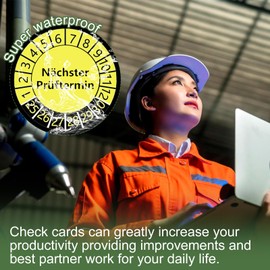 SZSMW Test badges, nearest test date, metre tear badge, test badge, used to mark your machines, systems, devices and other operating resources