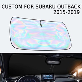 for Subaru Outback 2015-2019 Windshield Sun Shade Cover - Custom Fit Subaru Outback Sunshade Foldable Front Window Sunshade Sun Visor Protector Block UV Rays Keep Your Car Cooler Car Accessories