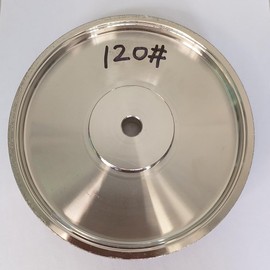 6" Diameter Electroplating Diamond Grinding Wheel with 1/2" Arbor for Stone Glass Lapidary Crystal Polishing (Grit:120#)