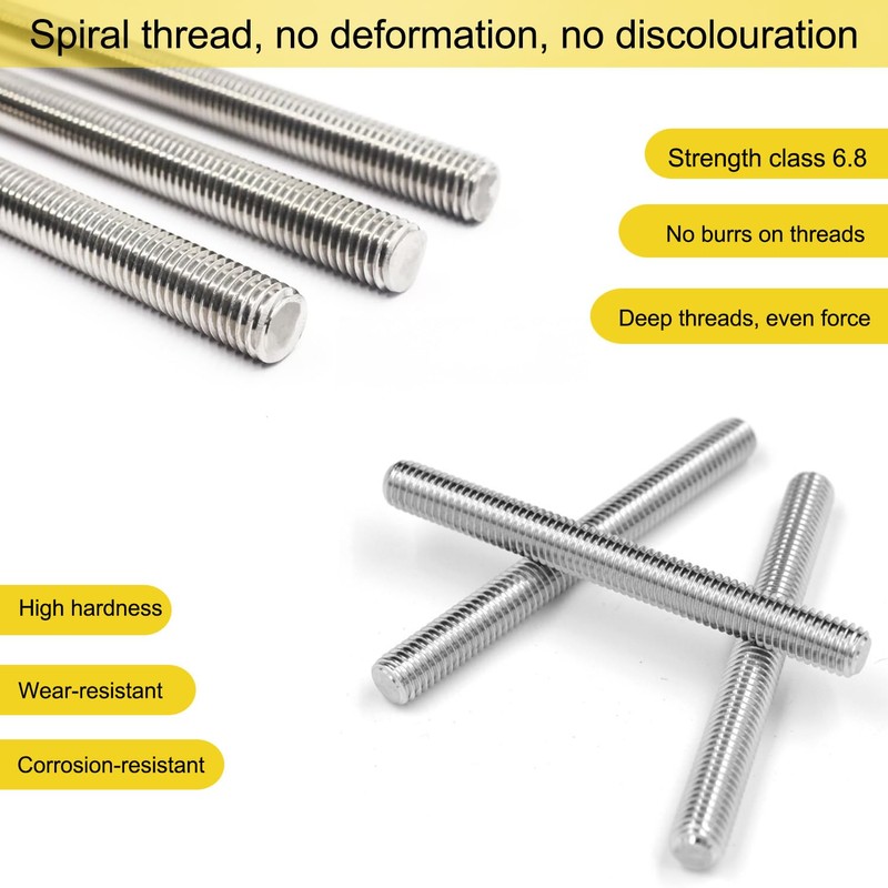 M5 Threaded Rod 100 mm 4 Pieces Threaded Rods Fully