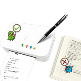 Poooli L3 110mm HD Portable Thermal Printer Grey Scale Handheld Mobile Printer for Android & IOS Stylish Color for Travelmodel number: L3, color: White