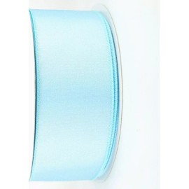RGC Blue 2.5" by 4 yard Wired Ribbon Shimmering Iridescent Christmas Easter Baby Boy