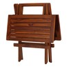 Bare Decor Ravinia Folding Teak Small Table, Oiled Finish Brown