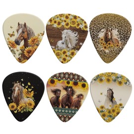 Dolyues Horse Guitar Picks Guitar Accessories for Women Men Fashion Guitar Picks for Acoustic Guitar, Electric Guitar, Bass Guitar 1.1 * 1 inches
