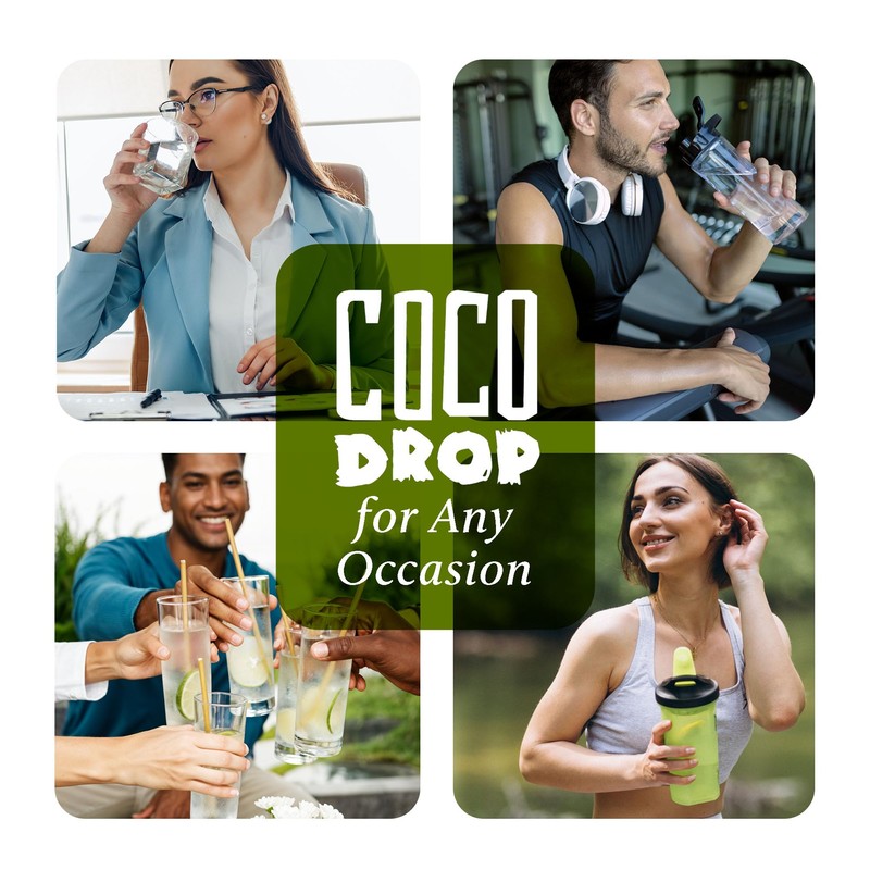 Coco Drop 100% Pure Coconut Water – No Sugar Added,