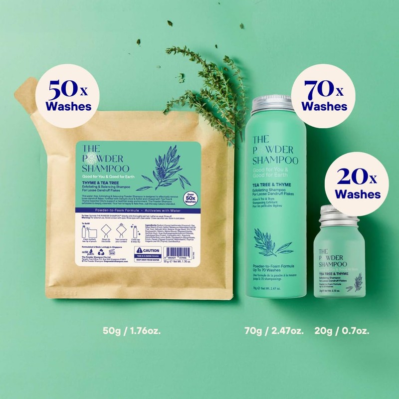 The Powder Shampoo - Powder Shampoo Aluminum Bottle Exfoliating &