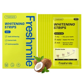 Tiras Blanqueadoras Dentales 7 Pares, Blanqueamiento Efectivo, Dientes Blancos, Antideslizantes, Sabor Menta，Ideal para Viaje, Portátil y Práctico