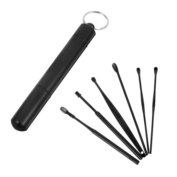 Outanaya 1Set Portable Stainless Steel Ear Wax Removal Kit Ear