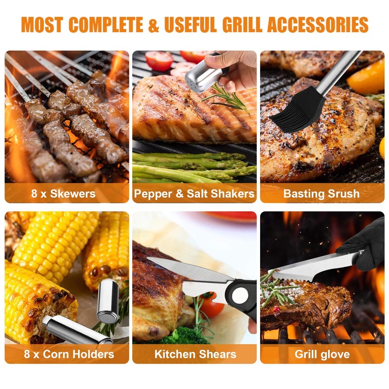 Cifaisi BBQ Grill Accessories Set, 38Pcs Stainless Steel Grill Tools