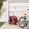 vidaXL Red Pet Bike Trailer with Oxford Fabric & Iron