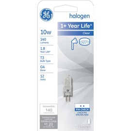 10-Watt T-3 Bi-Pin Quartz Halogen Lamp