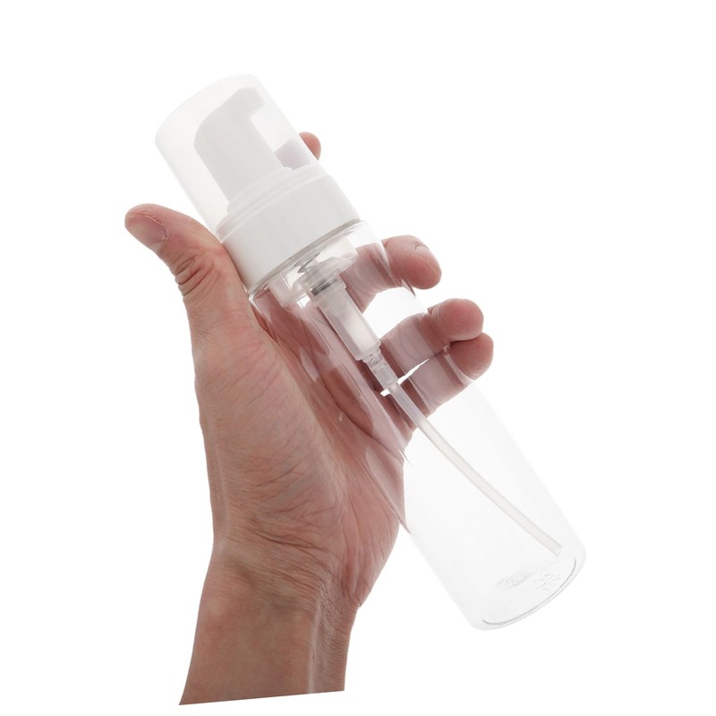 Outanaya 2pcs Clear Plastic Foaming Pump Bottle Refillable Empty Soap