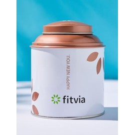 fitvia Classic Tea Tin for Fresh Tea for Long Time Rose Metallic
