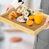Bamboo Bed Tray Table with Folding Leg, Breakfast in Bed