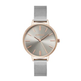 KIMOMT Women's Watches, Leather Strap, Luxury Quartz Watches, Waterproof, Fashion, Creative Watch for Girls, Ladies, Mesh band silver, Bracelet