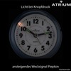 Atrium Wecker Analog Quarz ohne Ticken mit Licht und Snooze