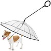 Dog Umbrella with Chain Leash, Puppy Umbrella for Rain Snow